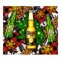 beer bottles with golden snow | Teevron