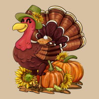 Thanksgiving Turkey With Pumpkin And Sunflower Heavyweight Hoodie | Teevron
