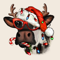 Christmas Cow With Antlers Zipper Hoodie | Teevron