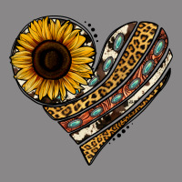 Western Sunflower Leopard Cowhide Heart Vintage Tee | Teevron