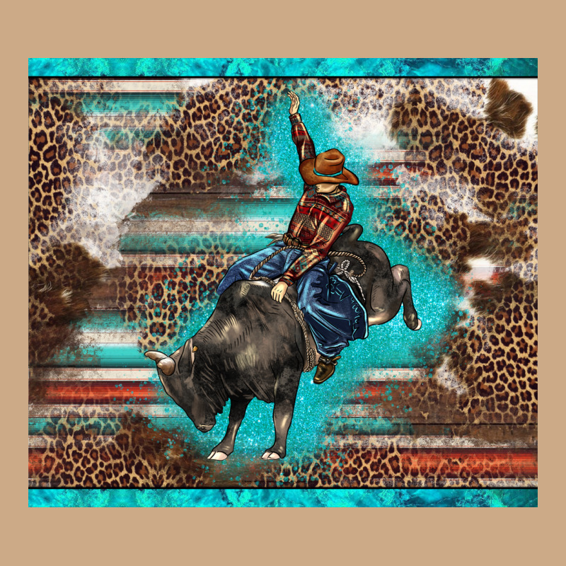 Western Rodeo Bullfighter Serape Leopards Turquoise's Gliterrs Vintage Hoodie by BarkalooDesign | Teevron