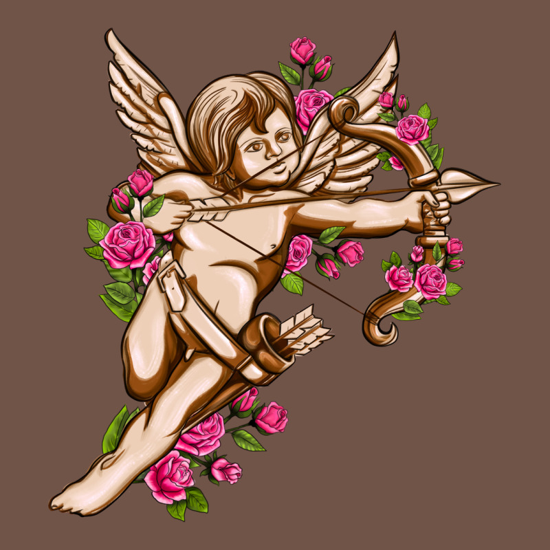 Cupid With Rose Valentine's Day Premium Sweatshirt by HowdyJamesFarm | Teevron