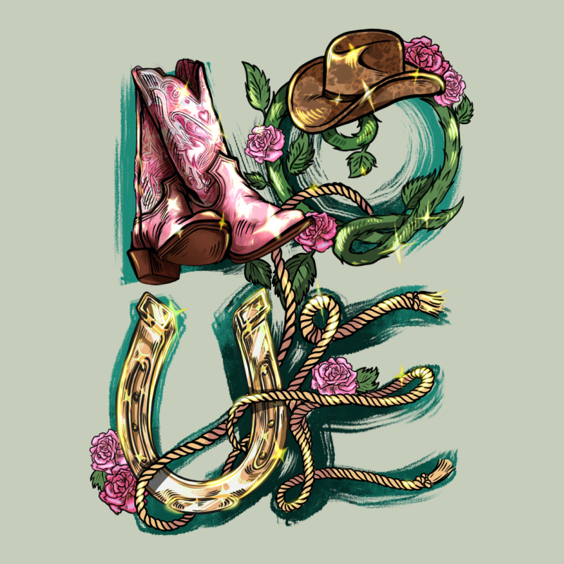 Love Boots Horseshoe Cowboy Long Sleeve Tee by NancyCooperArtShop | Teevron