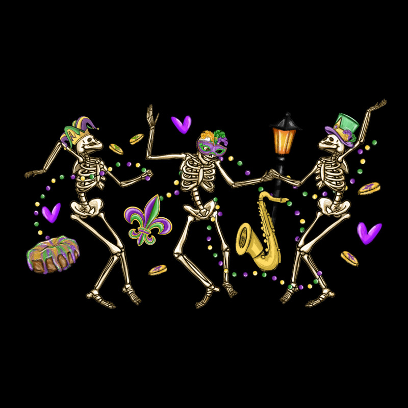 Dancing Skeletons Mardi Gras Heavyweight Sweatshirt by MaliasSmallBusiness | Teevron