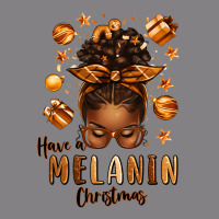 Have A Melanin Christmas Afro Messy Bun Heavyweight Hoodie | Teevron