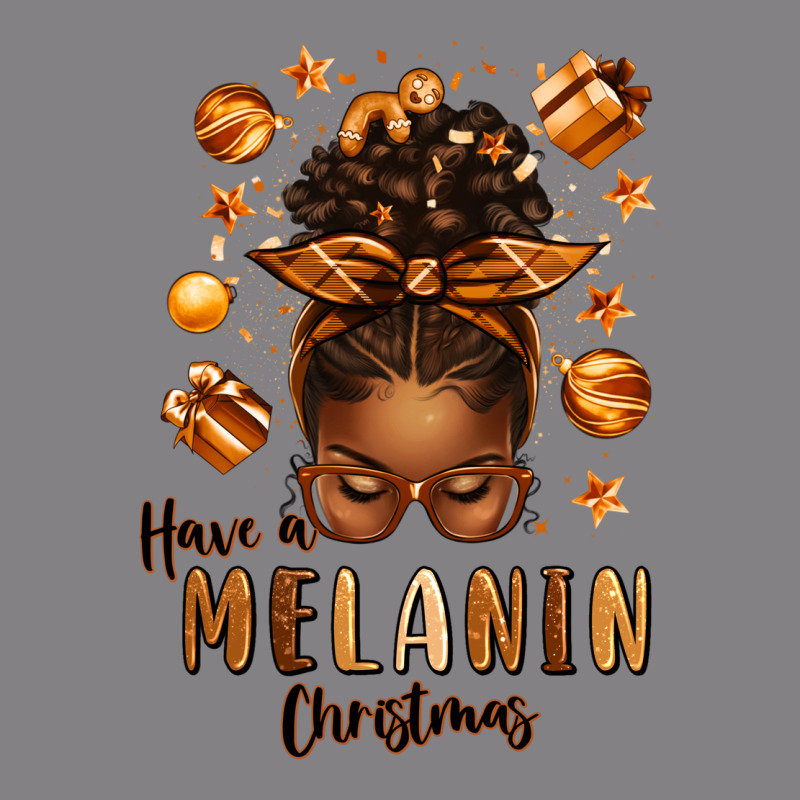 Have A Melanin Christmas Afro Messy Bun Heavyweight Hoodie by texasbilliewilder | Teevron