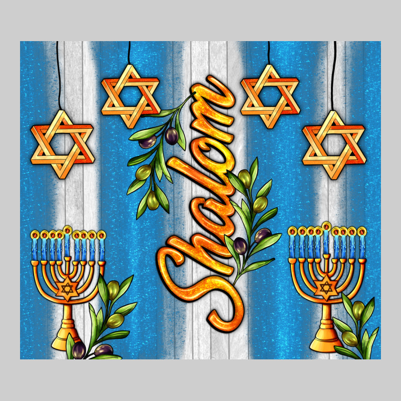 Shalom With Star Of David Premium Tee by AdoDesignShop | Teevron