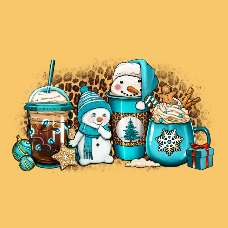 Winter Snowman Coffee Cups Vintage Hoodie by Jasminsmagicworld | Teevron
