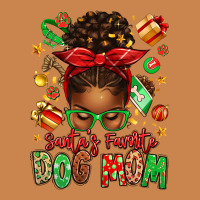 Santas Favorite Dog Mom Afro Messy Bun Heavyweight Hoodie | Teevron