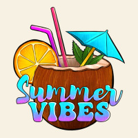 Summer Vibes Coconut Drink Vintage Tee | Teevron