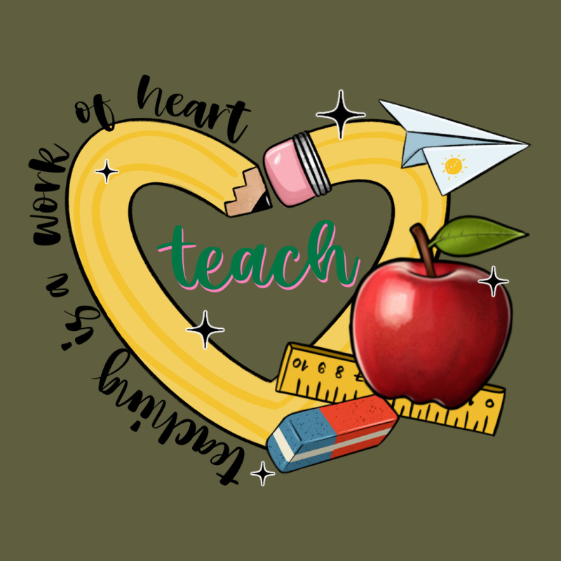 Teaching Is A Work Of Heart Vintage Tee by JahusDesignShop | Teevron