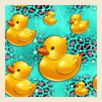 Rubber Duck Seamless Pattern Ladies Tee | Teevron