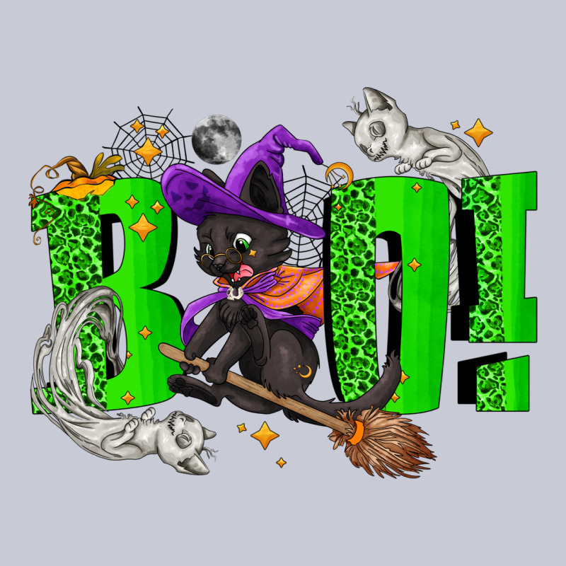 Boo! With Black Cat Halloween Heavyweight Hoodie by NancyCooperArtShop | Teevron