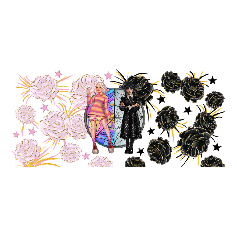 Gothic Girl And Colorful Girl Best Friends With Premium Sweatshirt by TumblerDesignByShophia | Teevron