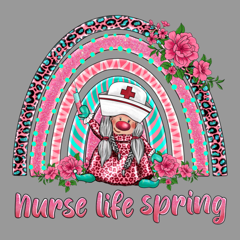 Nurse Life Spring Rainbow Vintage Hoodie by BarkalooDesign | Teevron