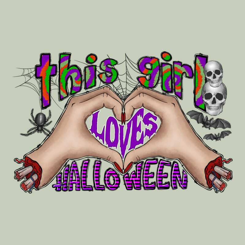This Girl Loves Halloween Ladies Tee by CowhideDigitalArt | Teevron