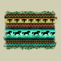 Turquoise Aztec Bullskull And Horse Heavy Core Tee | Teevron