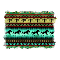turquoise aztec bullskull and horse | Teevron