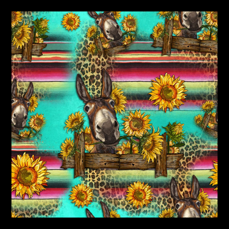 Sunflowers Donkey Seamless Pattern Ladies Tee by HRA Design Shop | Teevron