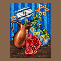 Hanukkah Table With Oil Pitcher Premium Tee | Teevron