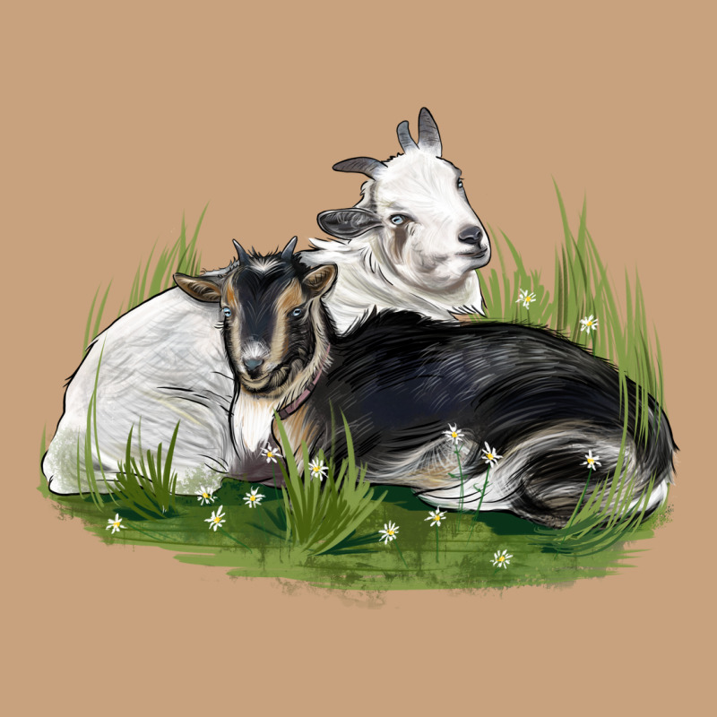 Two Baby Nigerian Dwarf Goat Vintage Tee by LillyAllenDesigns | Teevron