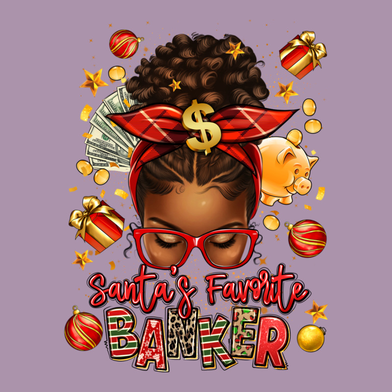 Santa Favorite Banker Afro Messy Bun Heavyweight Hoodie by texasbilliewilder | Teevron
