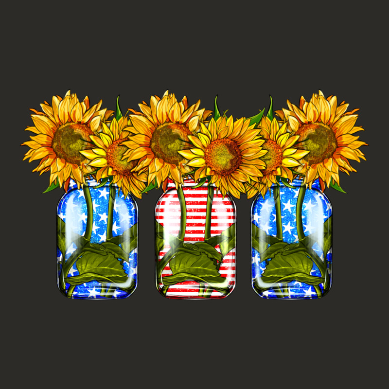 American Sunflower Mason Jar Heavy Core Tee by HRA Design Shop | Teevron