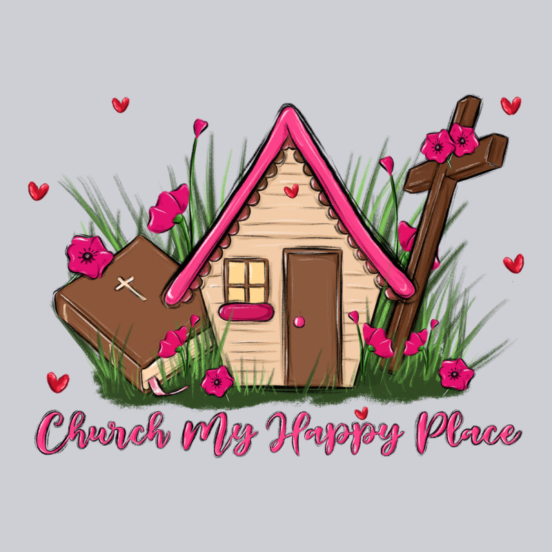 Church Is My Happy Place Classic Tee by MaliasSmallBusiness | Teevron