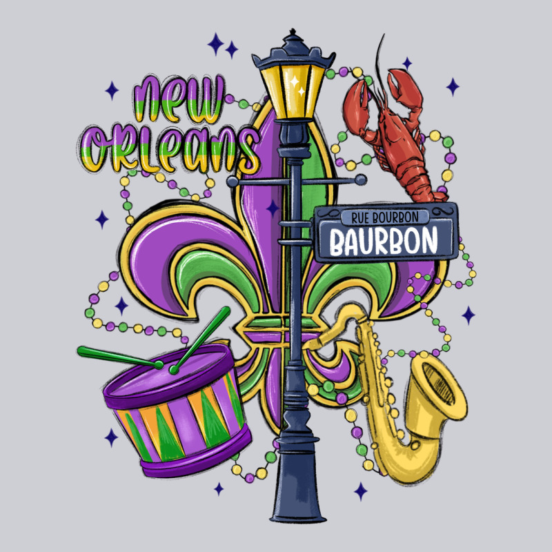 New Orleans Mardi Gras Streets Heavyweight Sweatshirt by MaliasSmallBusiness | Teevron
