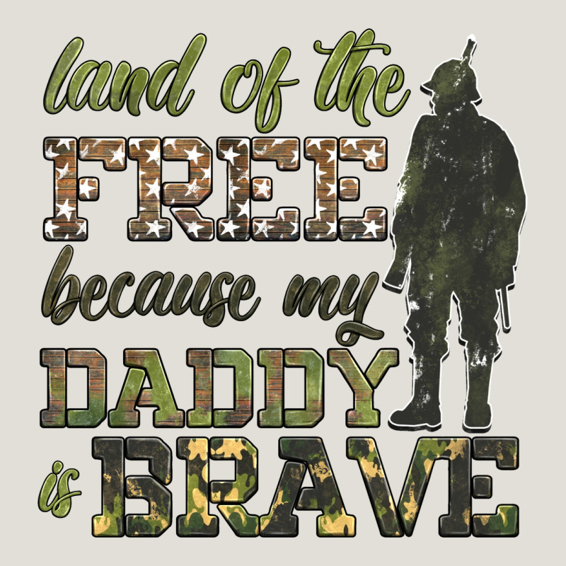 Land Of The Free Because My Daddy Is Brave Heavy Core Tee by HRA Design Shop | Teevron