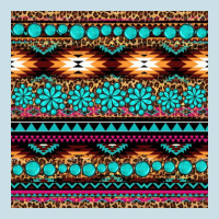 Aztec Turquoise Gemstone Seamless Pattern Ladies Tee | Teevron