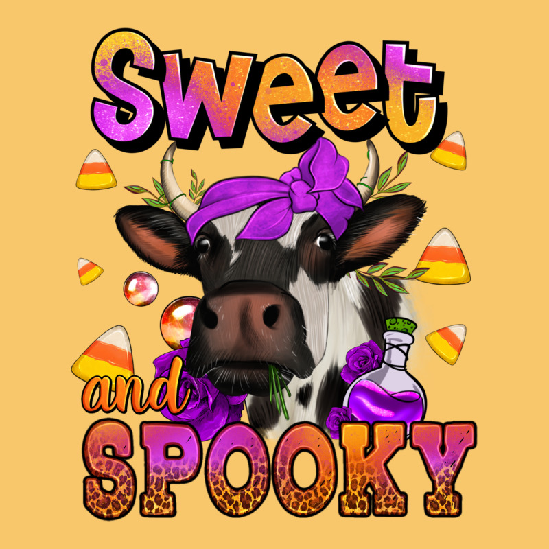 Sweet And Spooky Halloween Cow Vintage Hoodie by Jasminsmagicworld | Teevron