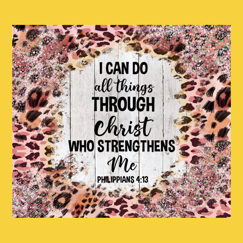 I Can Do All Things With Leopard And Glitter Premium Sweatshirt by TumblerDesignByShophia | Teevron