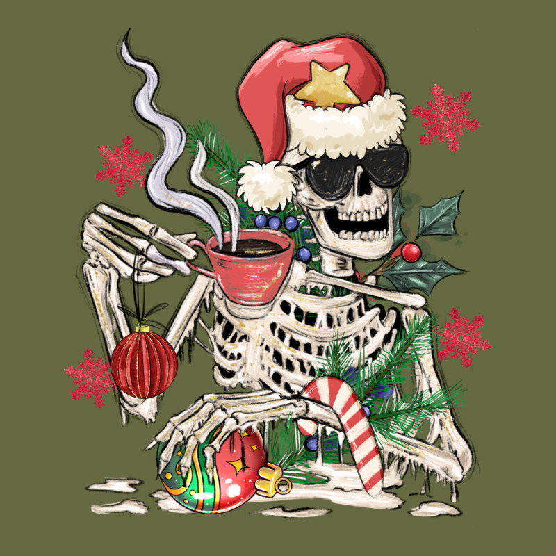 Skeleton Santa Long Sleeve Tee by MaliasSmallBusiness | Teevron