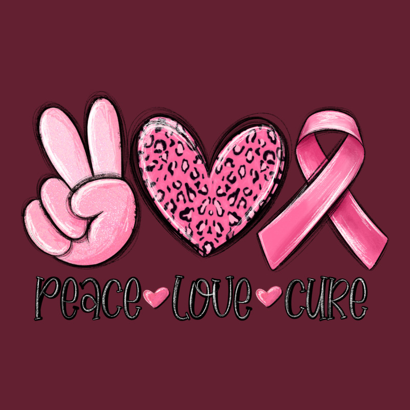 Peace Love Cure Breast Cancer Classic Tee by MaliasSmallBusiness | Teevron