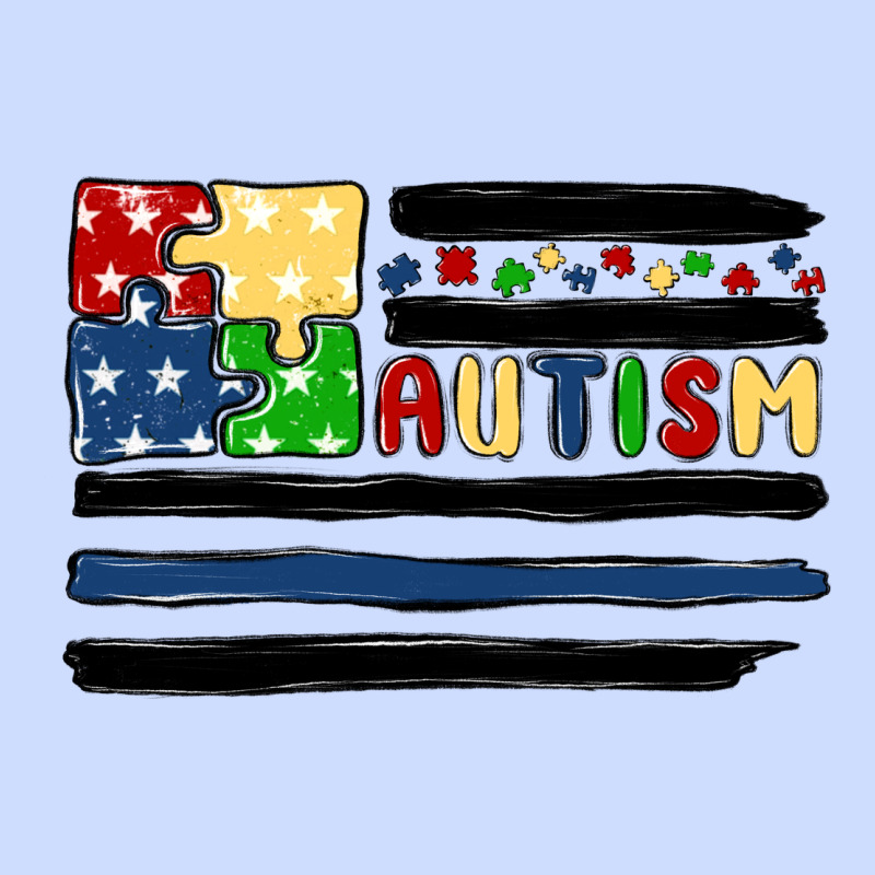 Autism Usa Flag Urban Heavy Tee by MaliasSmallBusiness | Teevron