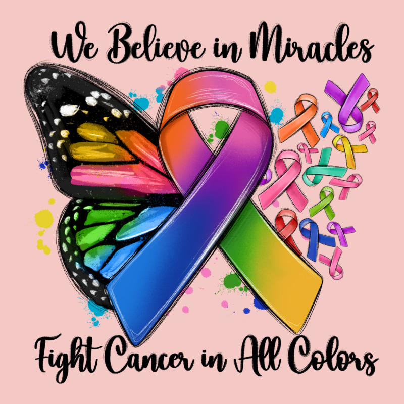 We Believe In Miracles Fight Cancer In All Colors Urban Heavy Tee by MaliasSmallBusiness | Teevron