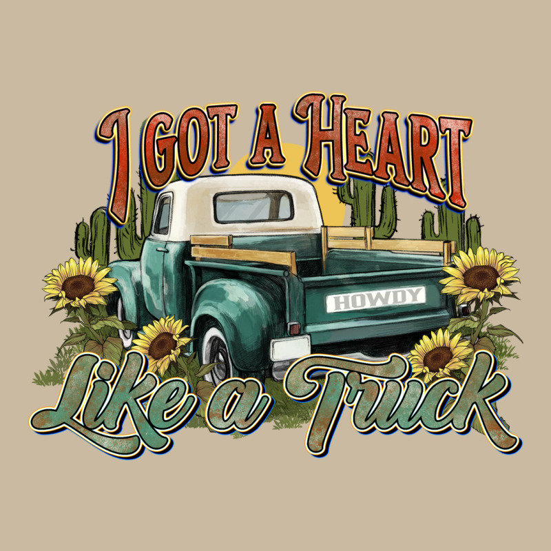 I Got A Heart Like A Truck Western Sunflower Long Sleeve Tee by NancyCooperArtShop | Teevron