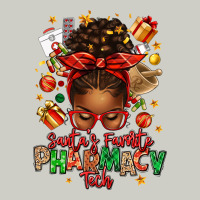 Santas Favorite Pharmacy Tech Afro Messy Bun Heavyweight Hoodie | Teevron