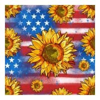 sunflowers american flag seamless pattern | Teevron