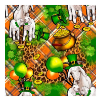 St patricks  goat family with balloons seamless | Teevron