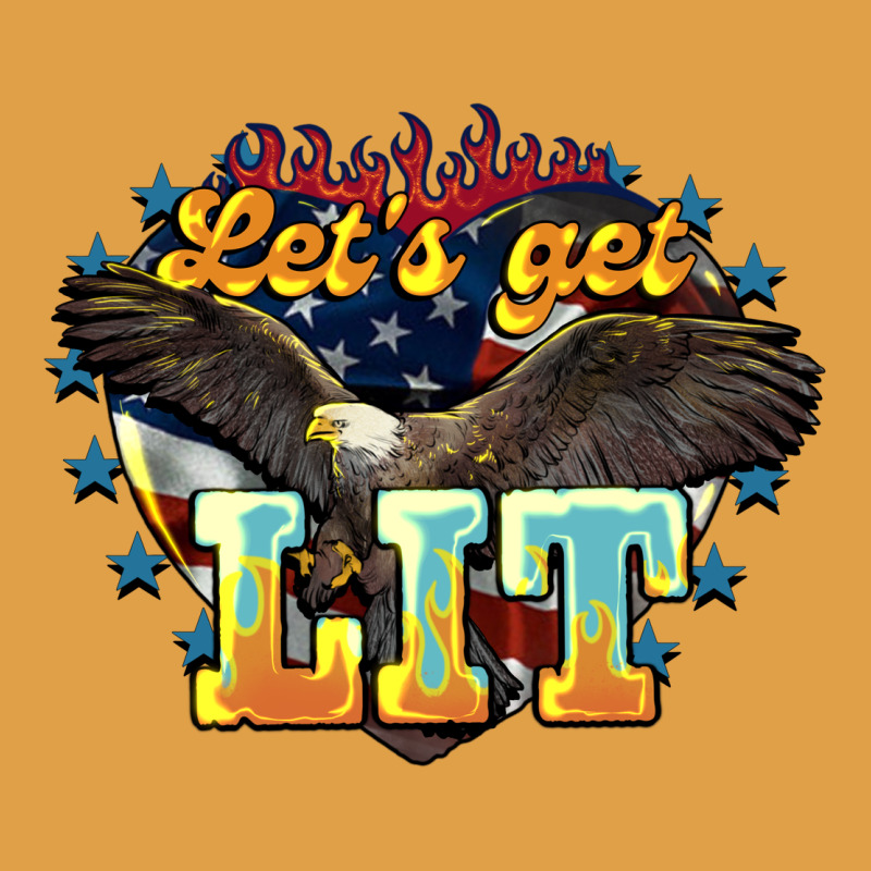 Let's Get Lit America Eagle 4th Of July Premium Hoodie by HowdyJamesFarm | Teevron