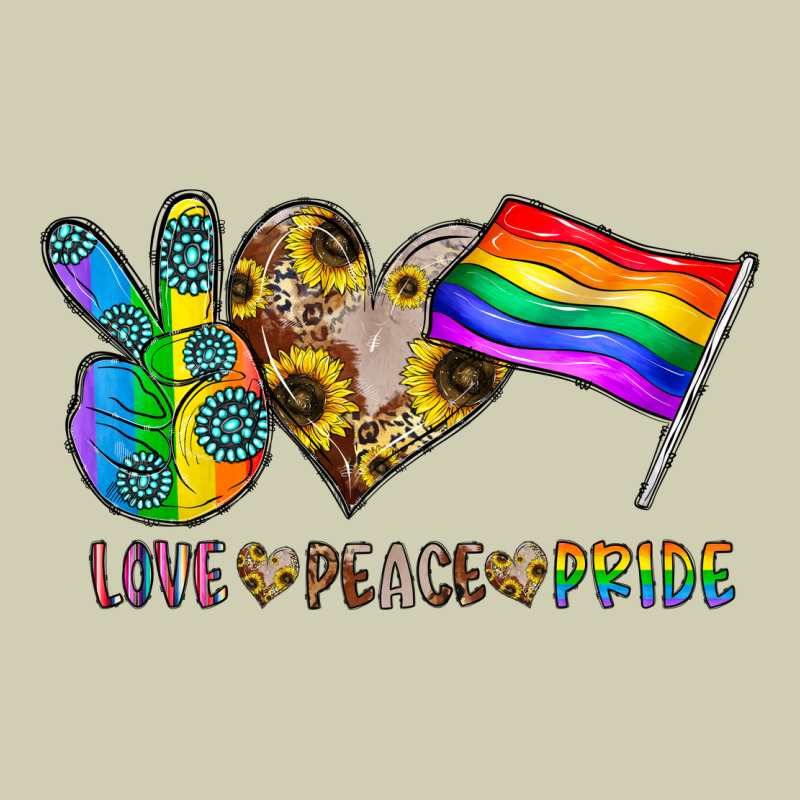 Peace Love Pride Heavy Core Tee by CowhideDigitalArt | Teevron