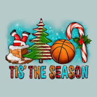 Tis The Season Christmas With Basketball And Candy Cane Heavy Core Tee | Teevron