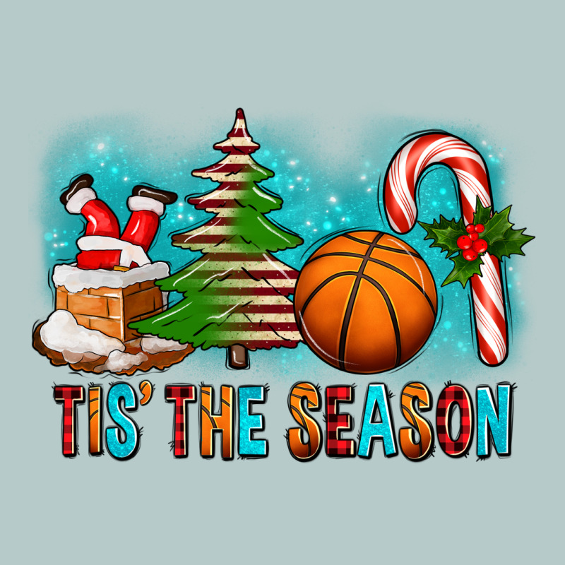 Tis The Season Christmas With Basketball And Candy Cane Heavy Core Tee by FaDigitalArtStudio | Teevron