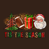Tis The Season Christmas With Football And Santa Heavy Core Tee | Teevron