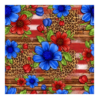 patriotic flowers seamless pattern | Teevron