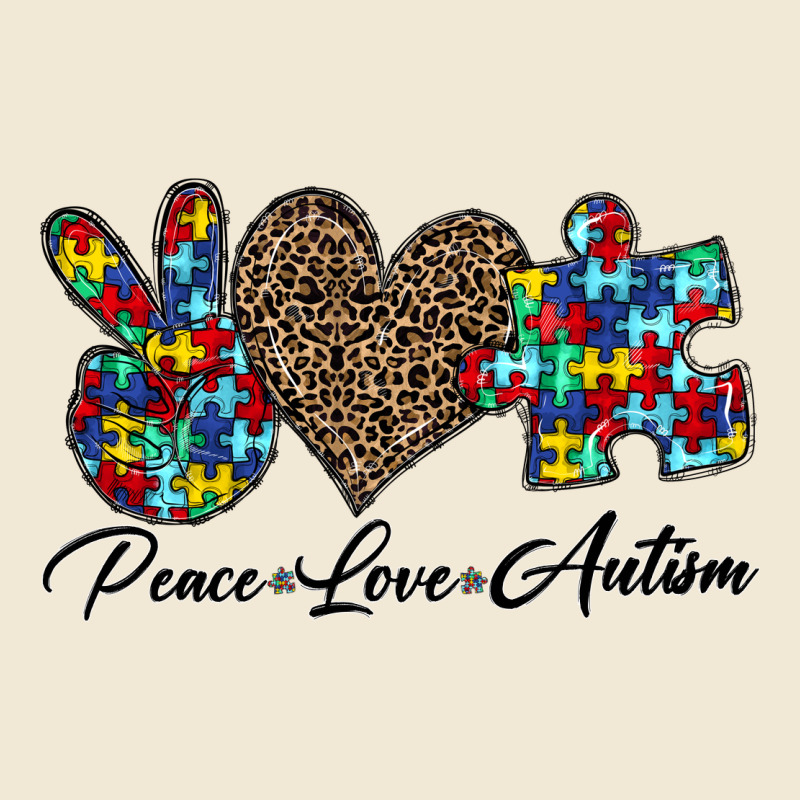 Peace Love Autism1 Premium Tee by CowhideDigitalArt | Teevron