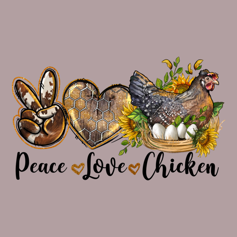 Western Peace Love Chickens Vintage Hoodie by LillyAllenDesigns | Teevron