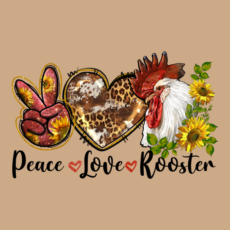 Peace Love Rooster With Sunflowers Vintage Hoodie by LillyAllenDesigns | Teevron